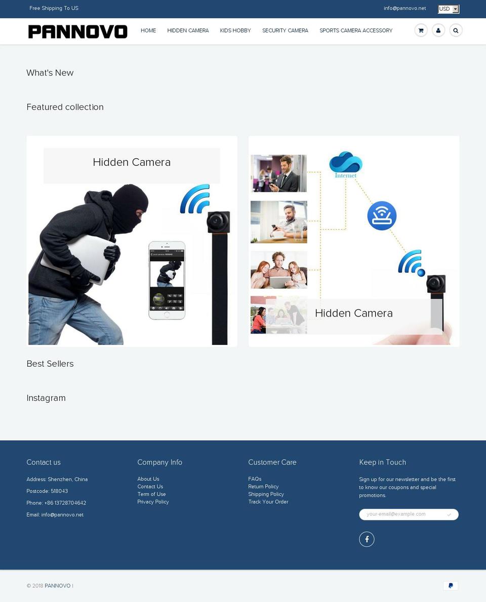 pannovo.net shopify website screenshot