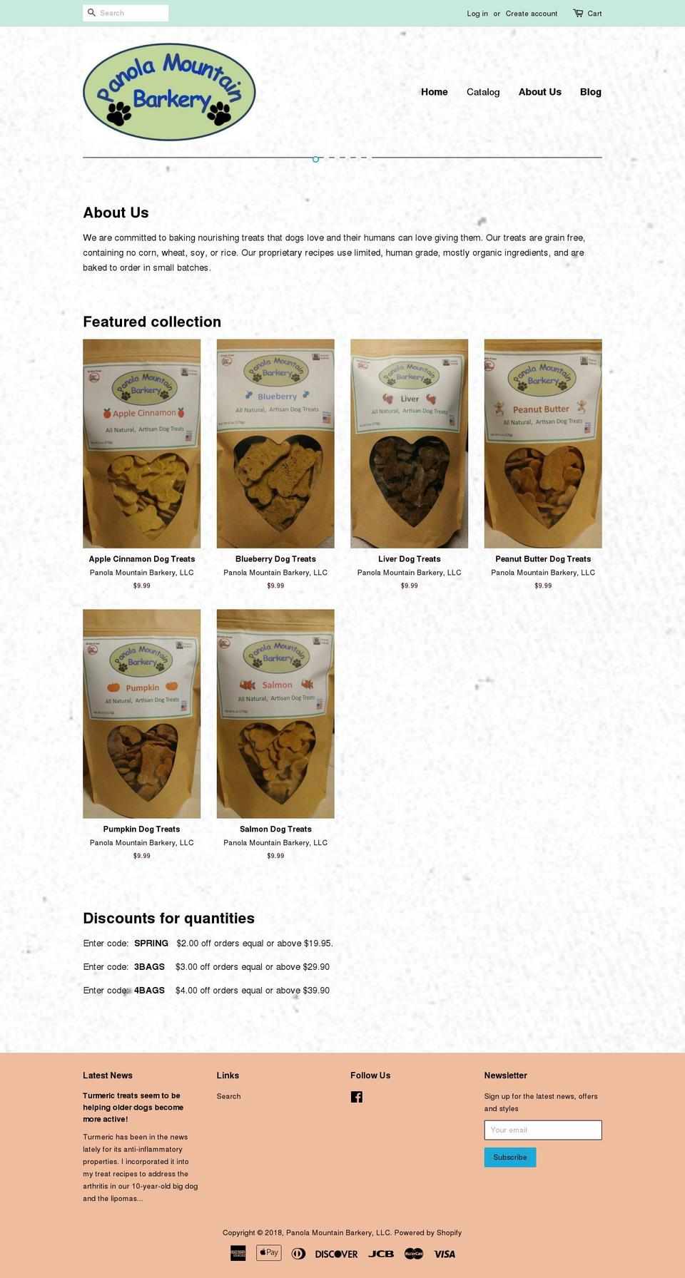panolamountainbarkery.com — Shopify storefront screenshot