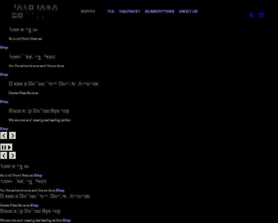 panoramacoffee.com.au shopify website screenshot
