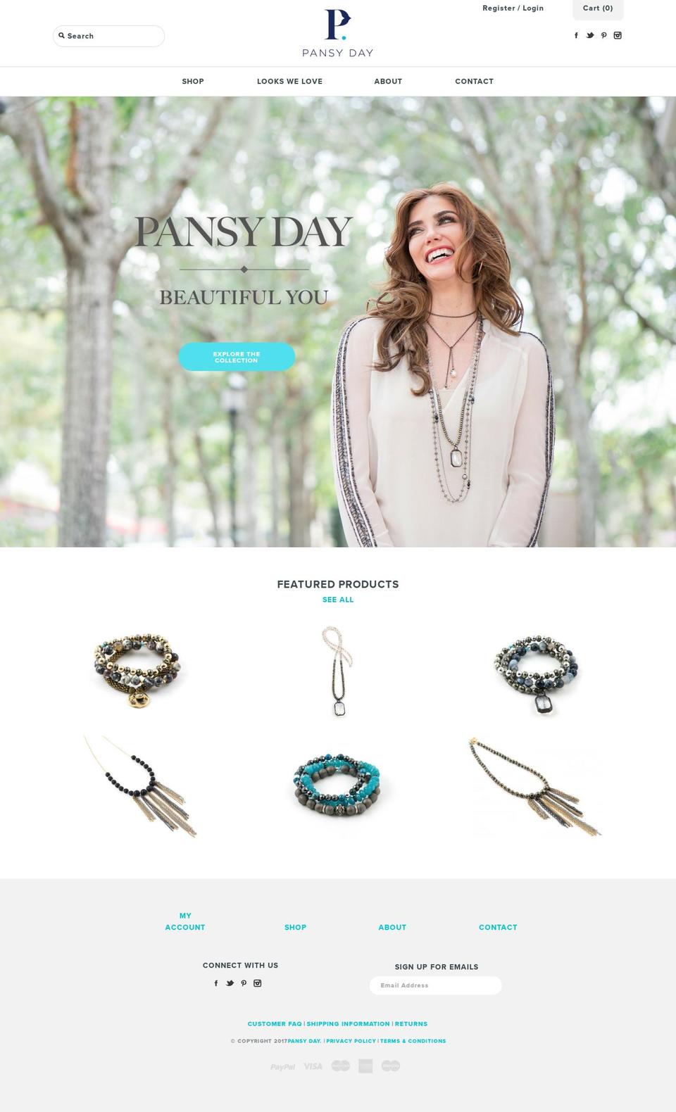 pansyday.com shopify website screenshot