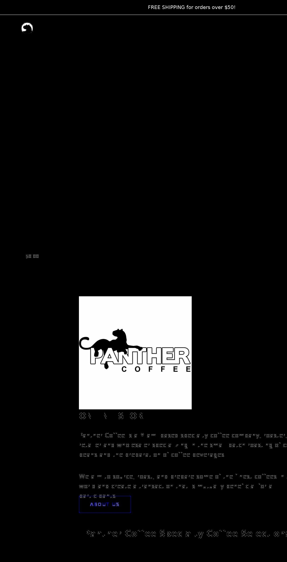 panthercoffee.myshopify.com shopify website screenshot
