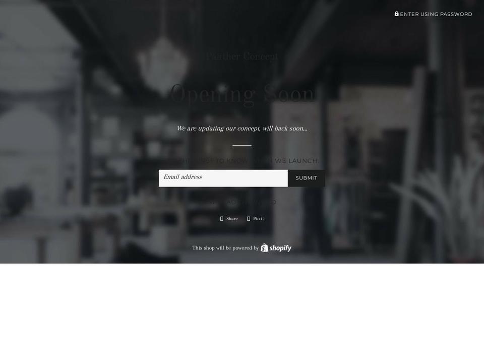 pantherconcept.com — Shopify storefront screenshot