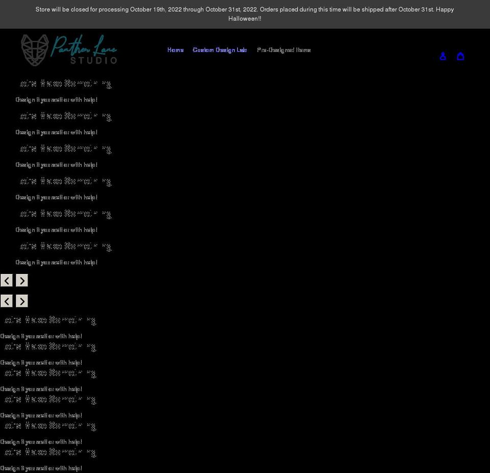 pantherlanestudio.com shopify website screenshot