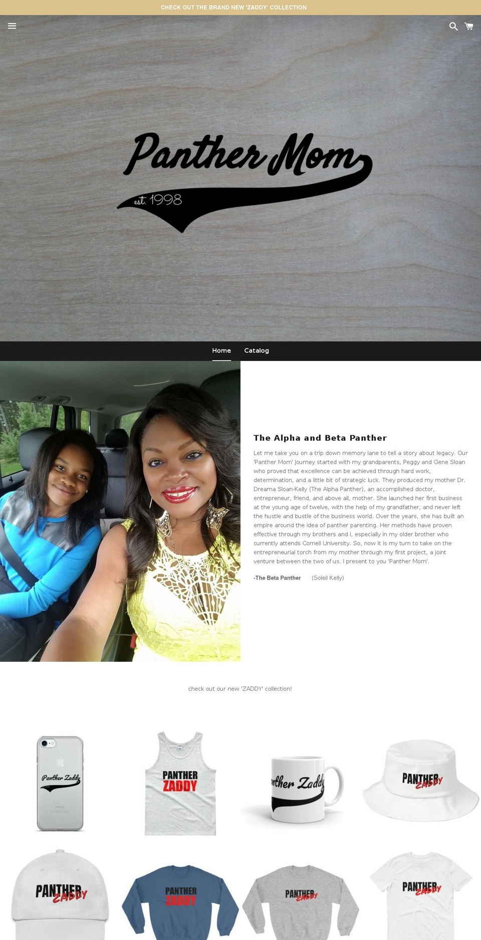 panthermom.com shopify website screenshot