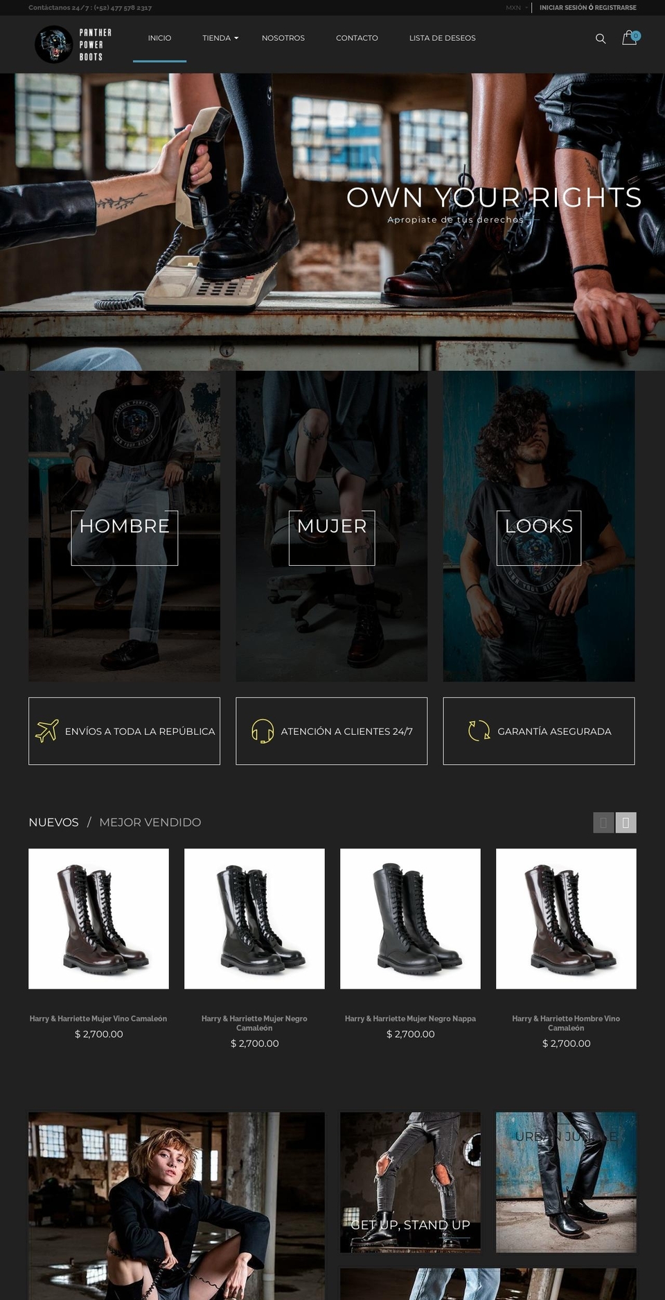 pantherpowerboots.com shopify website screenshot