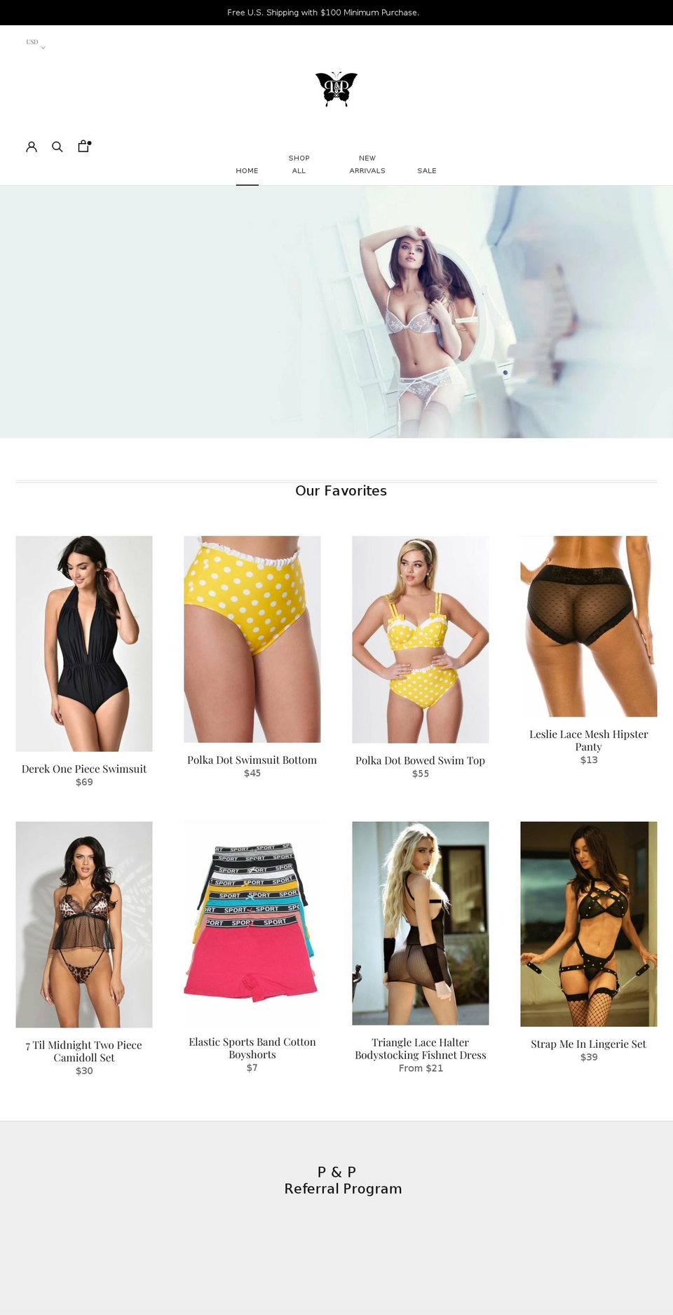pantiesandpumps.com shopify website screenshot