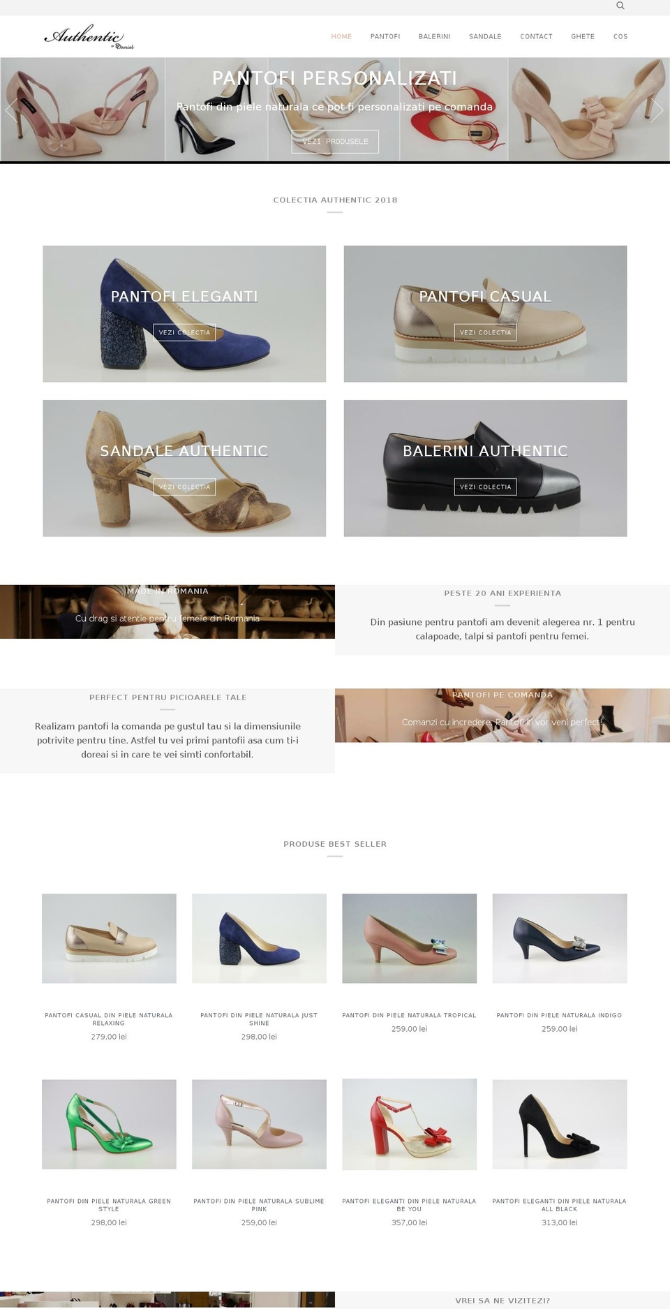 pantofi-online.ro shopify website screenshot