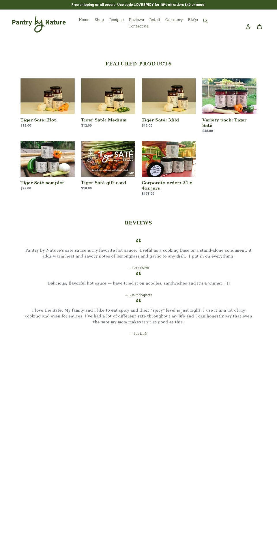 pantrybynature.com shopify website screenshot