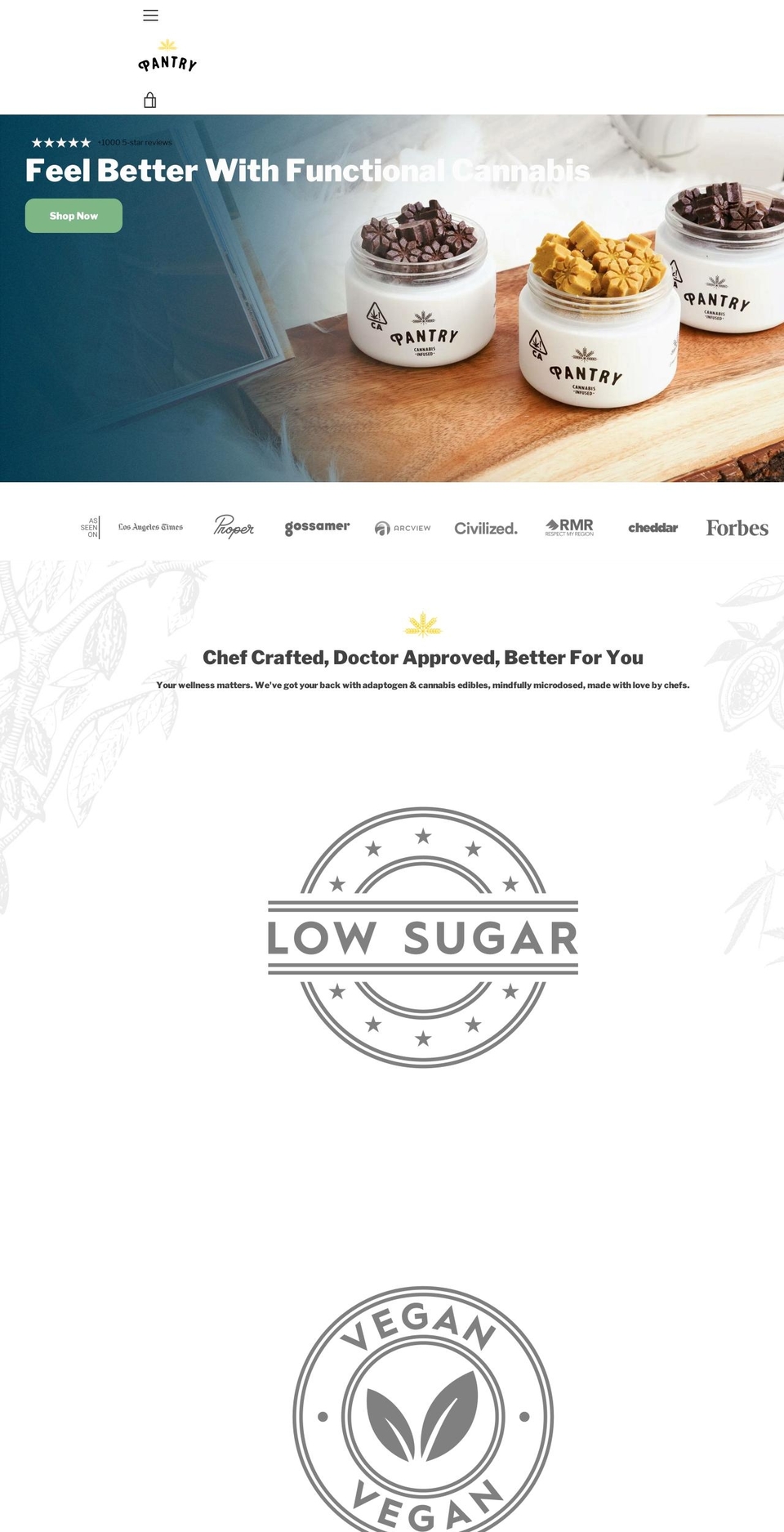 pantryfoodco.com shopify website screenshot