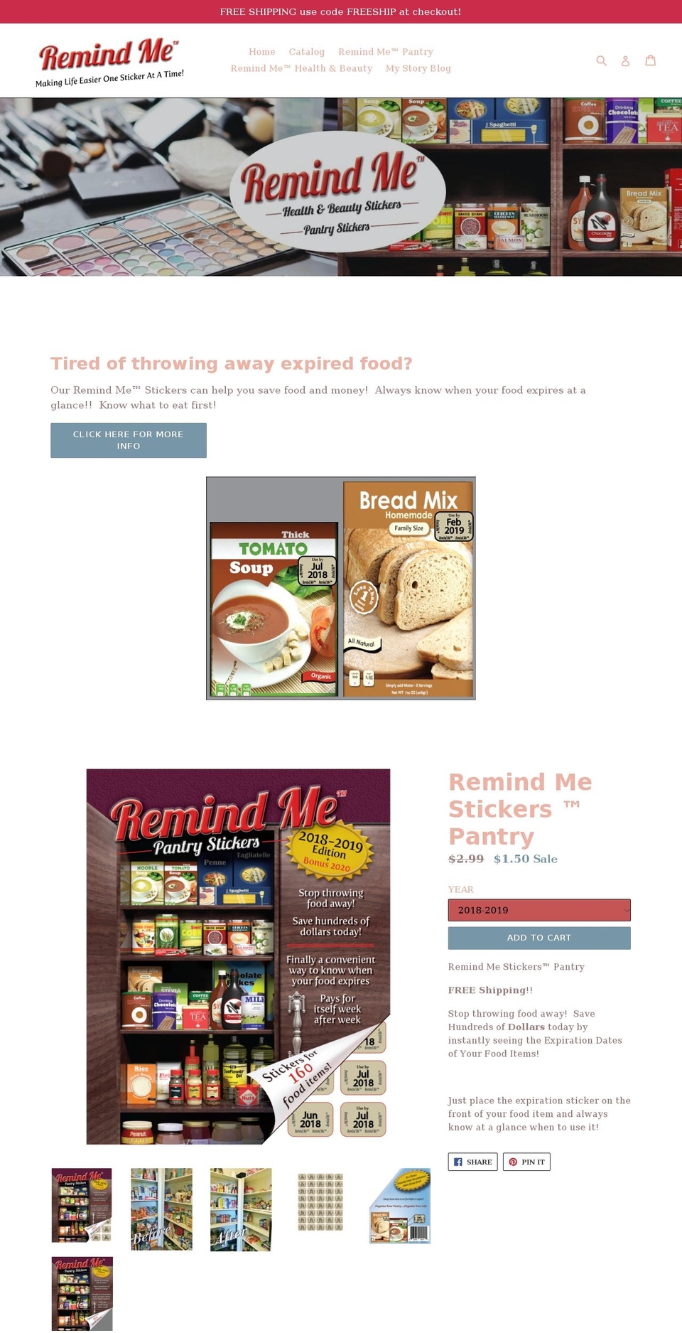 pantrylabel.com — Shopify storefront screenshot