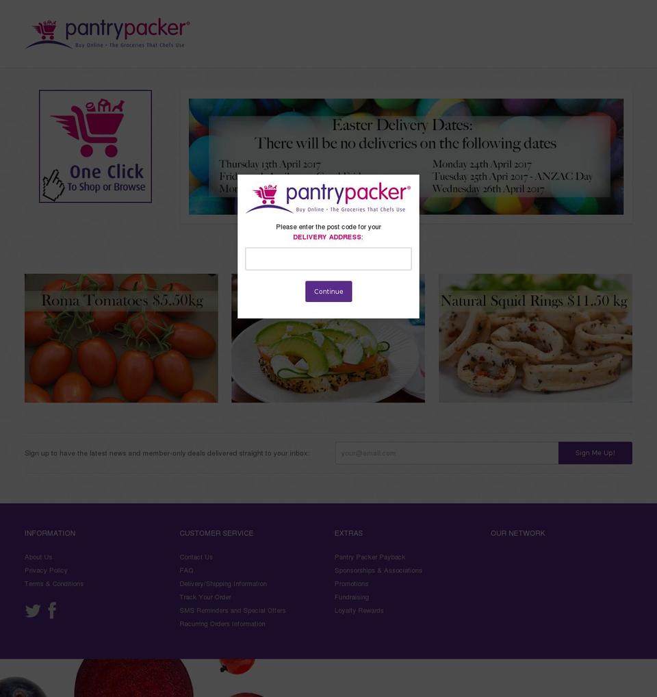 pantrypacker.com shopify website screenshot