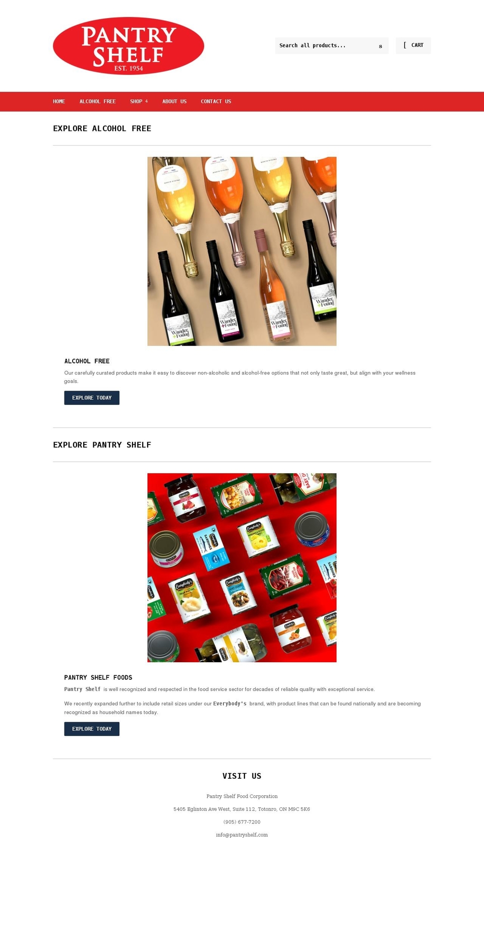 pantryshelf.com shopify website screenshot