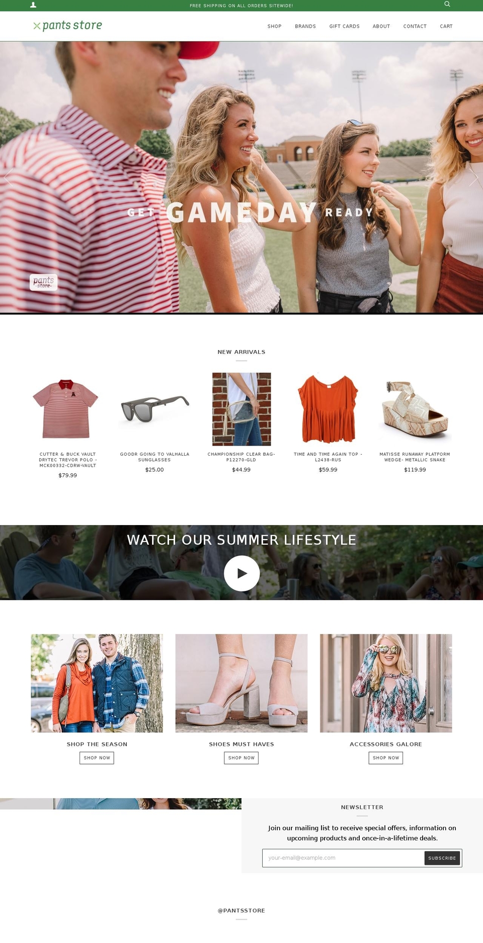 pantsstore.com — Shopify storefront screenshot