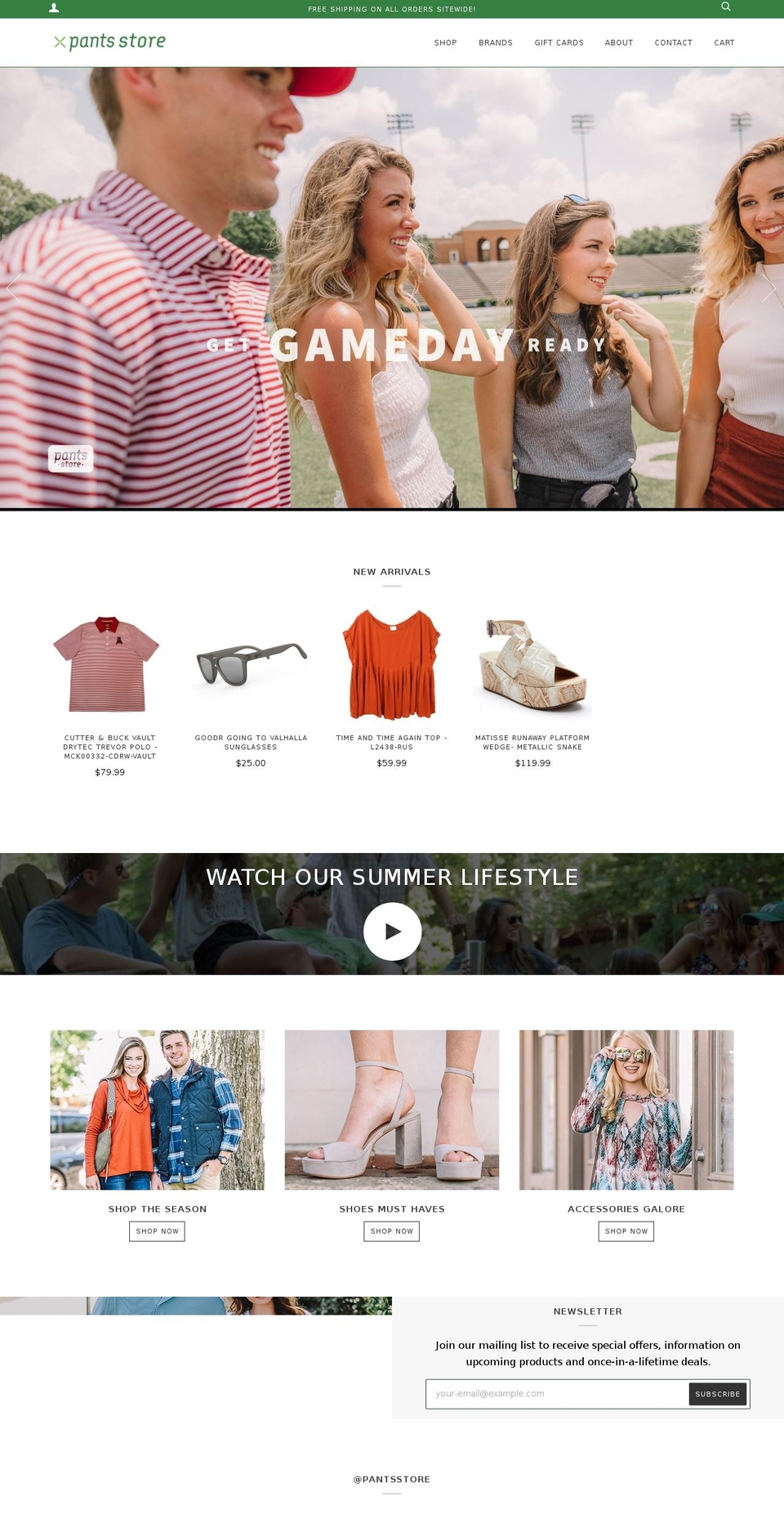 pantsstore.net shopify website screenshot
