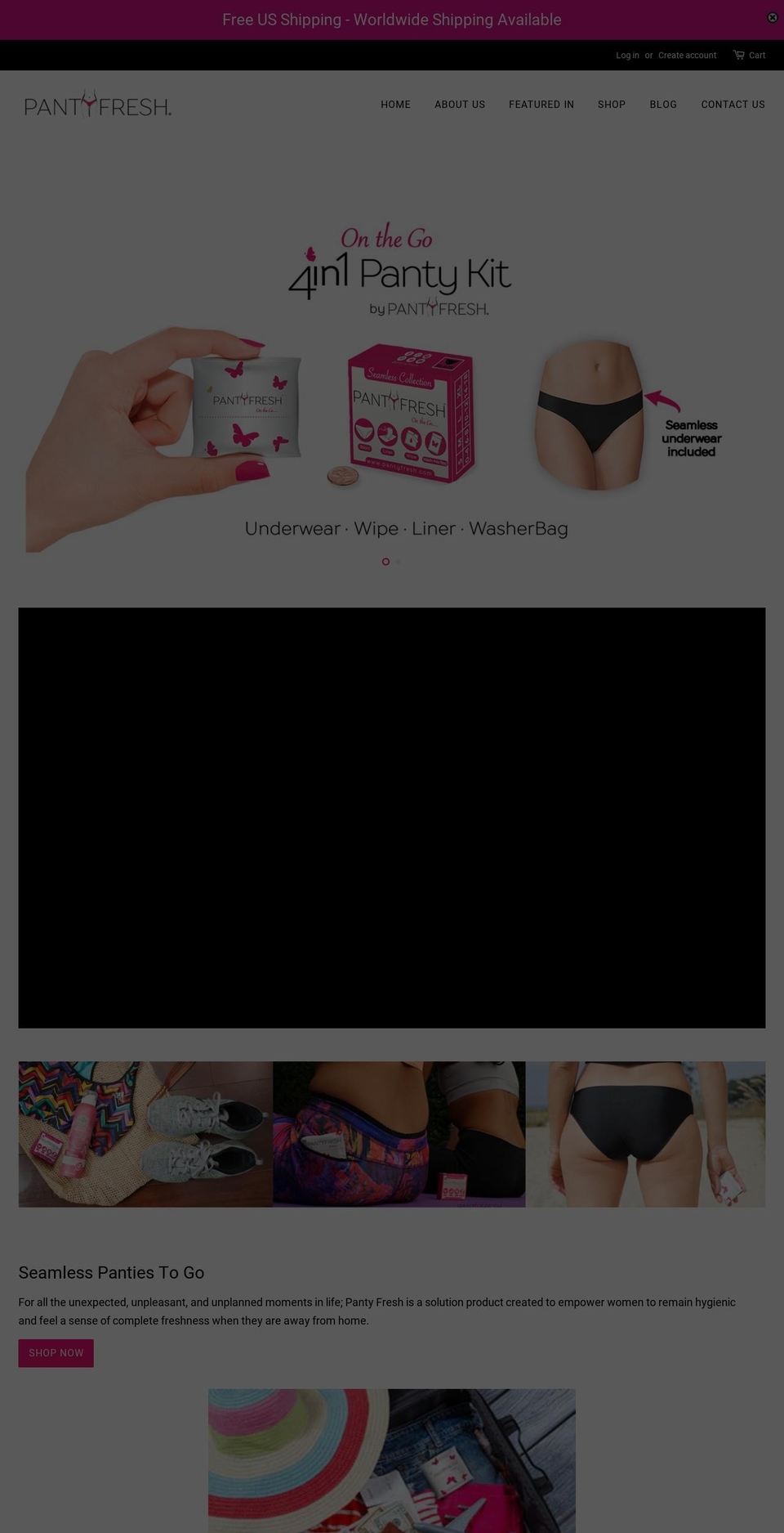 pantyfresh.com shopify website screenshot