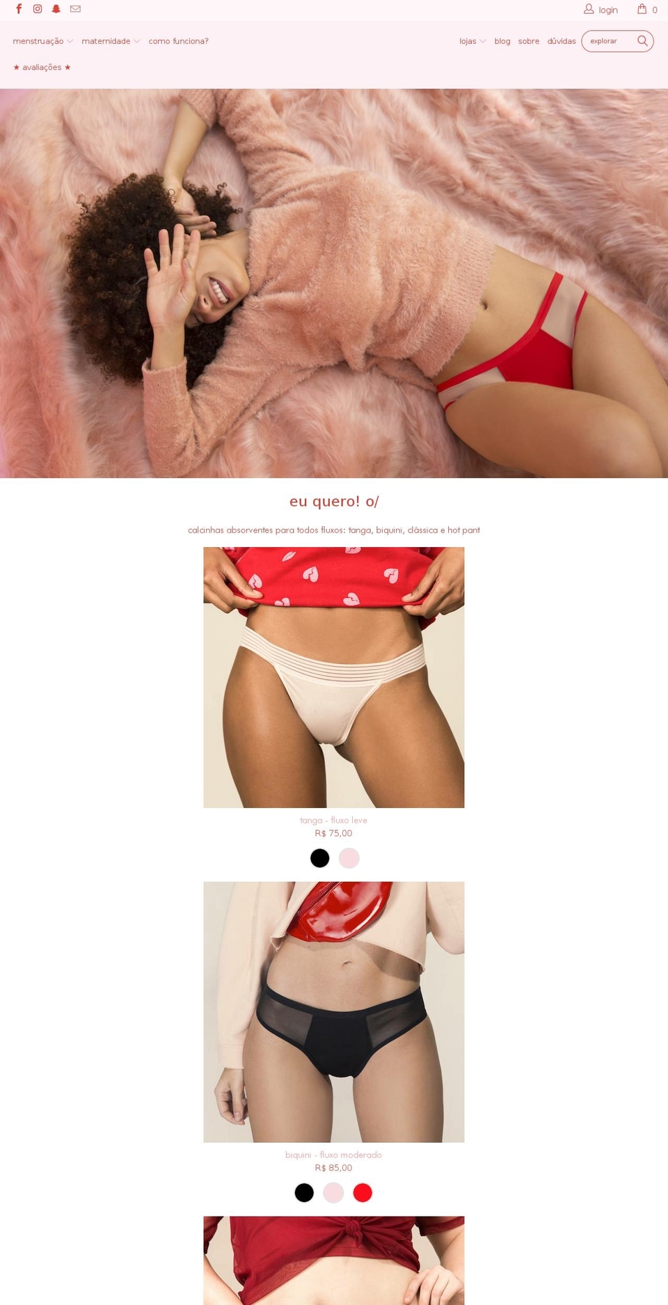 pantys.com.br shopify website screenshot