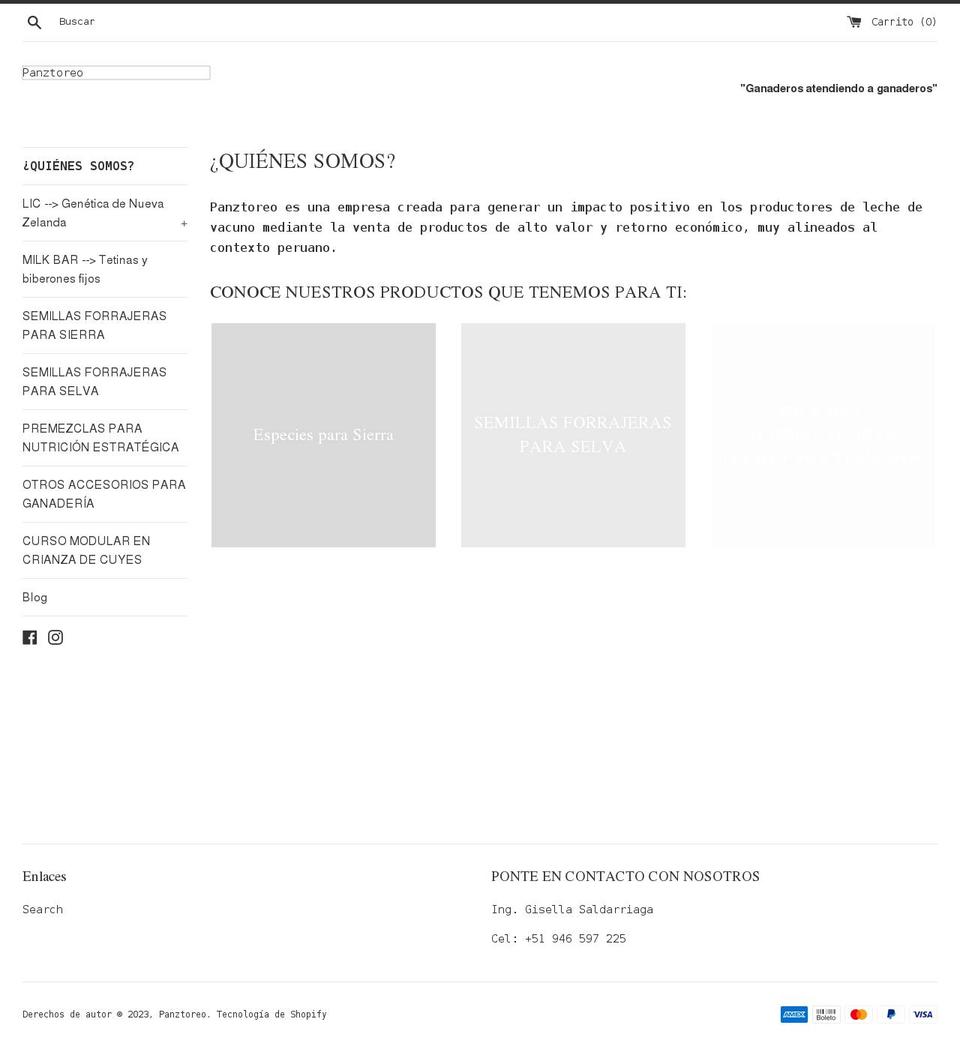 panztoreo.com shopify website screenshot