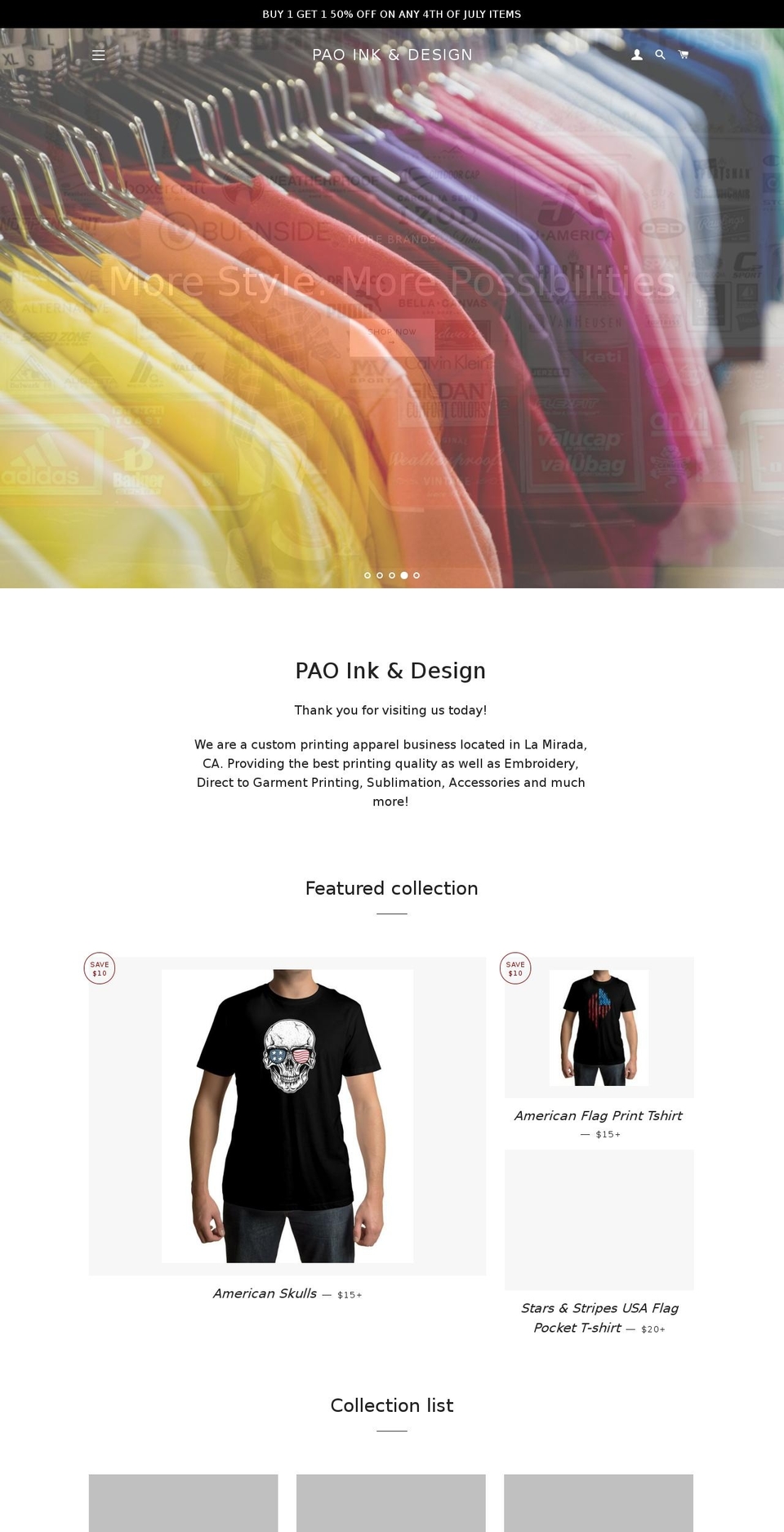 paoink.com — Shopify storefront screenshot