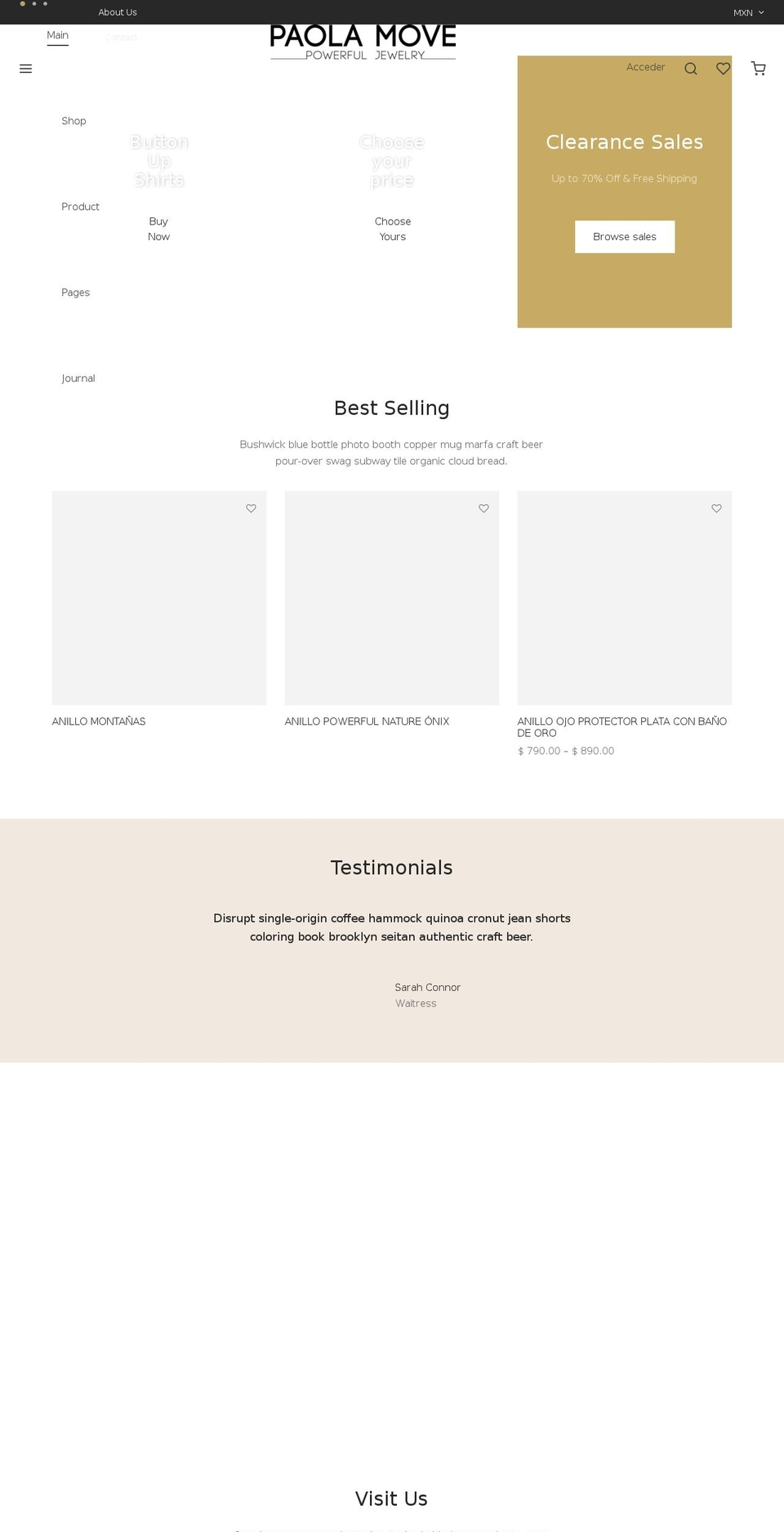 paolamove.com — Shopify storefront screenshot