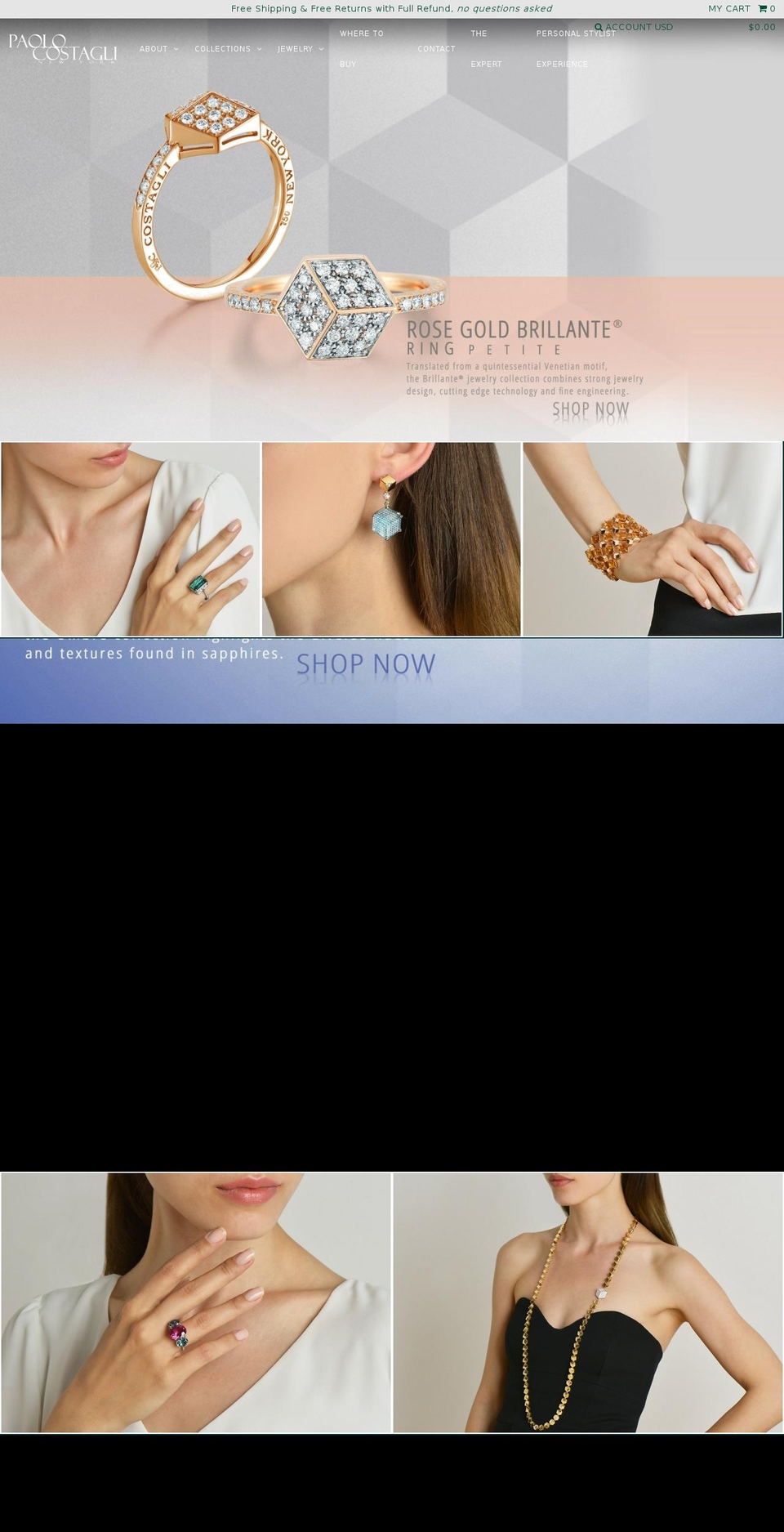 paolocostagli.com shopify website screenshot