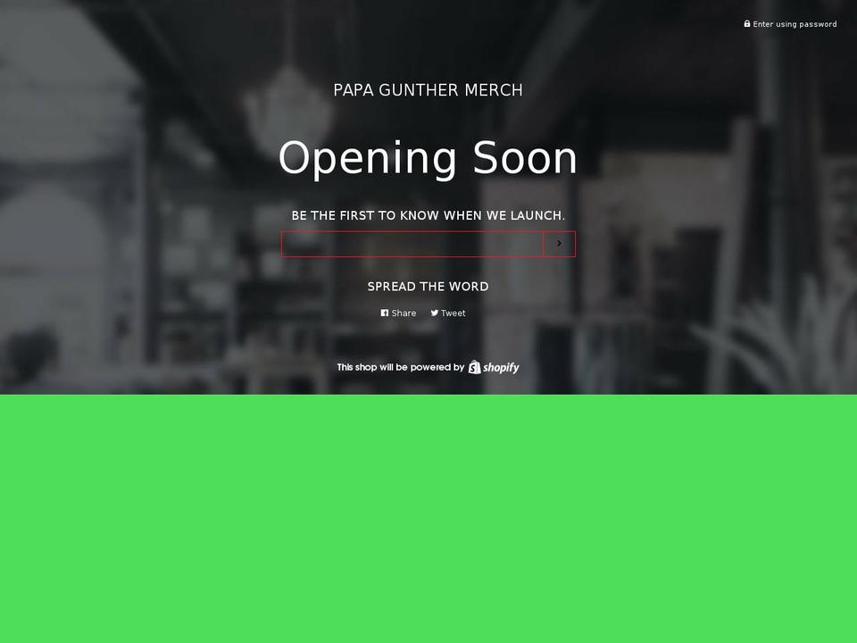 papagunther.com shopify website screenshot