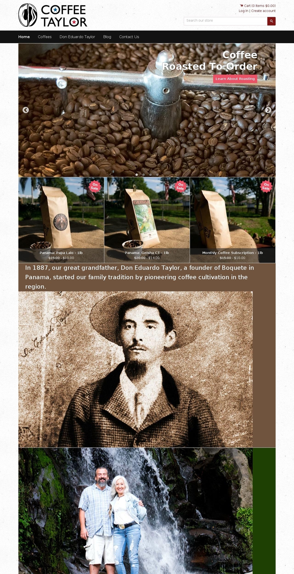 Coffee Taylor Shopify theme site example papalalo.com
