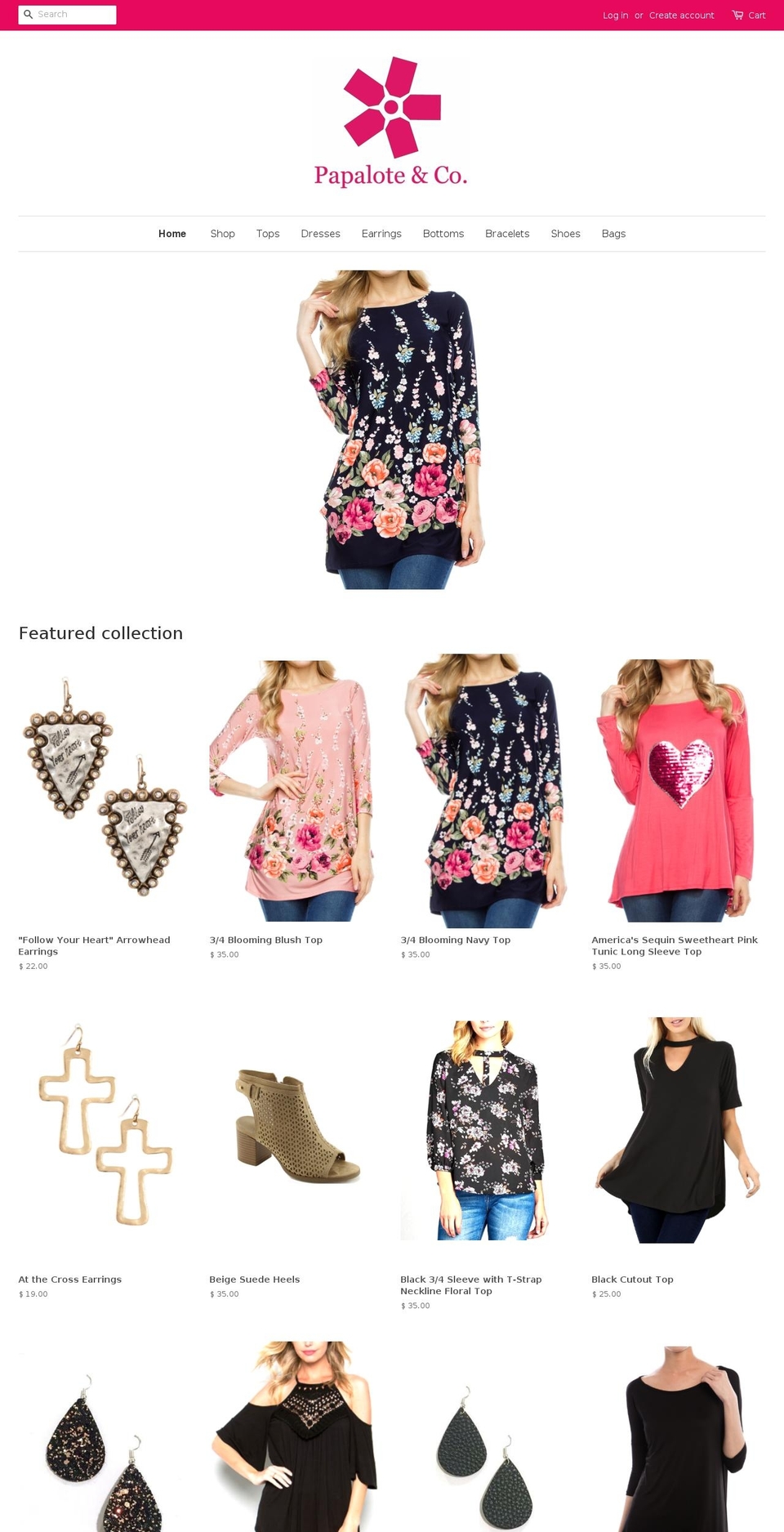 papaloteandco.com — Shopify storefront screenshot