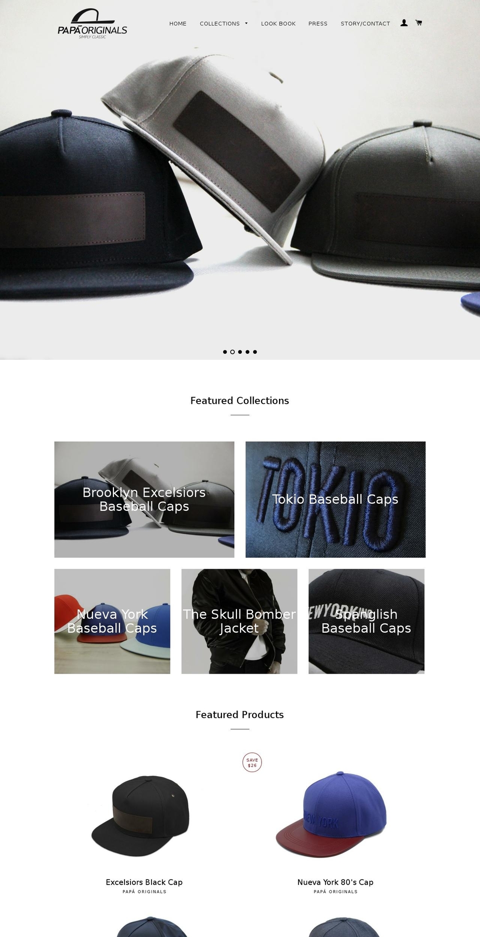 papaoriginals.com — Shopify storefront screenshot