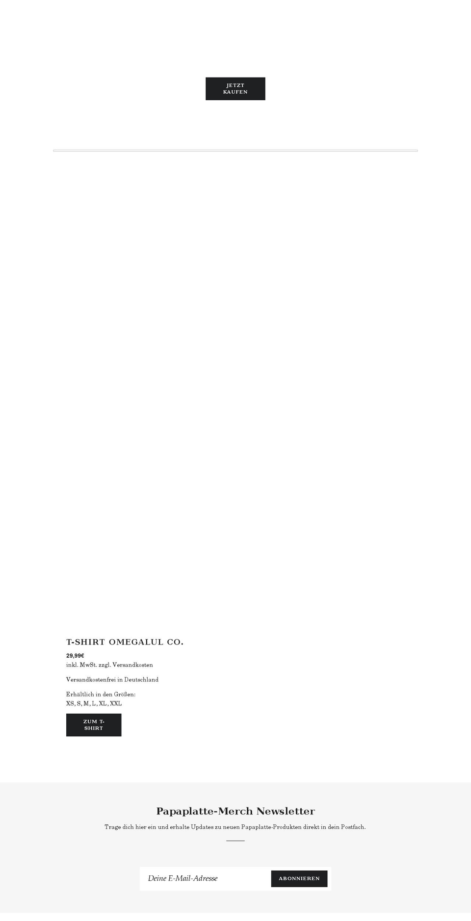 papaplatte.shop shopify website screenshot