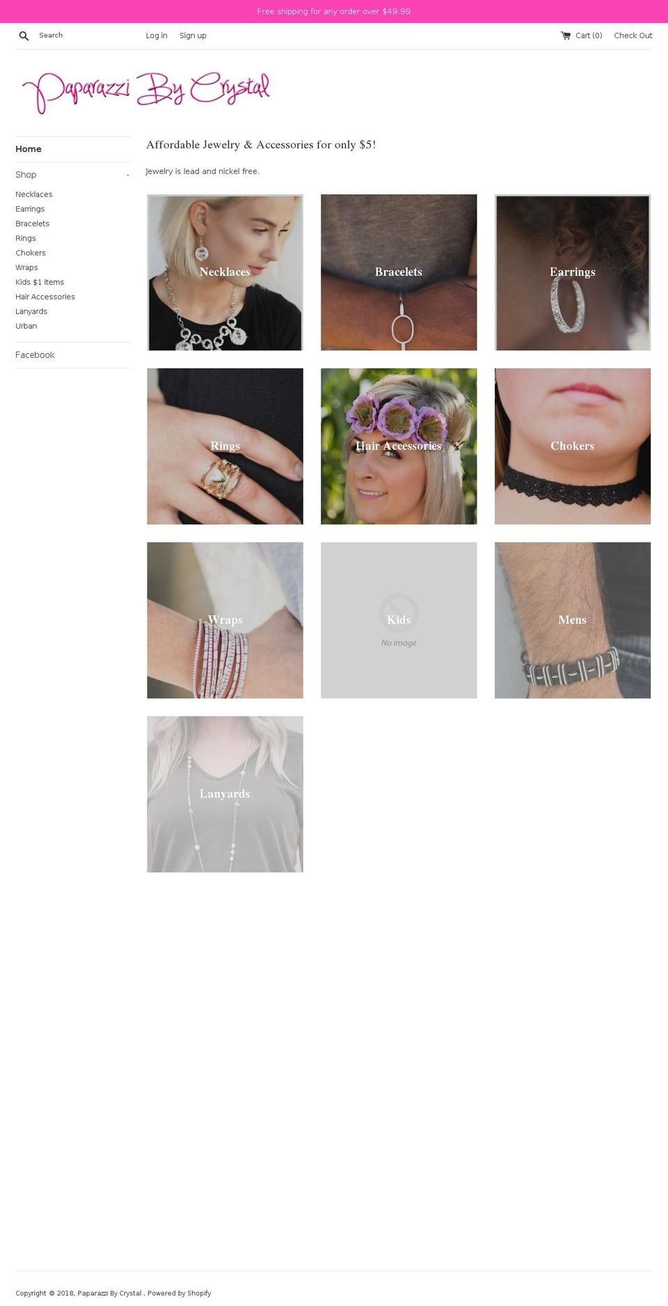 paparazzibycrystal.com — Shopify storefront screenshot