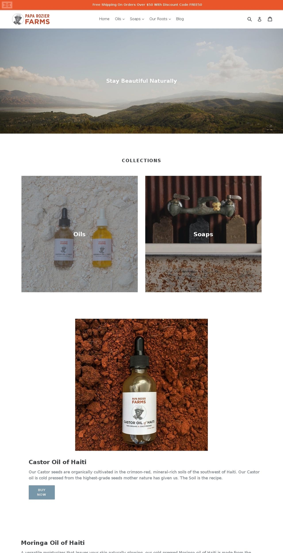 paparozierfarms.com — Shopify storefront screenshot