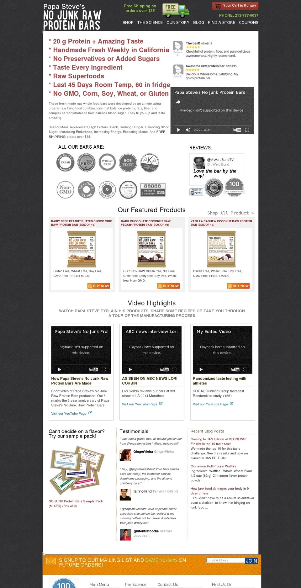 papasteves.com shopify website screenshot