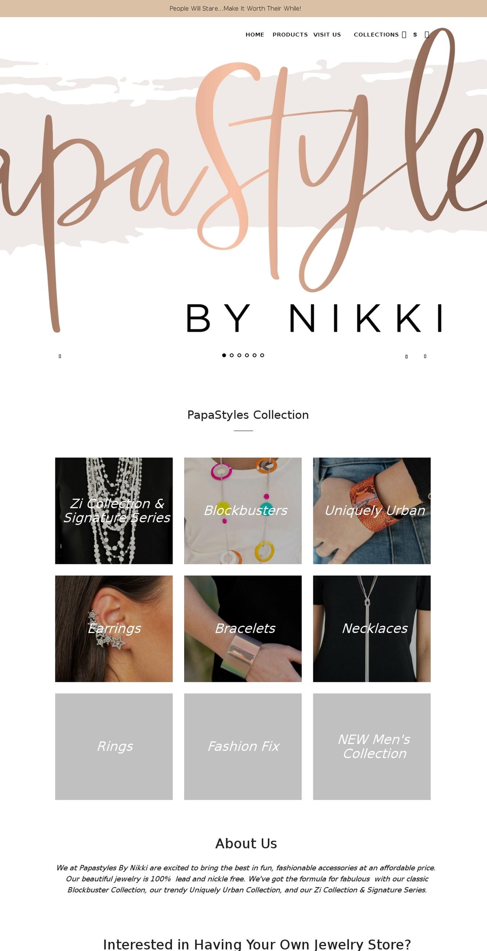 papastylesglamroom.com shopify website screenshot