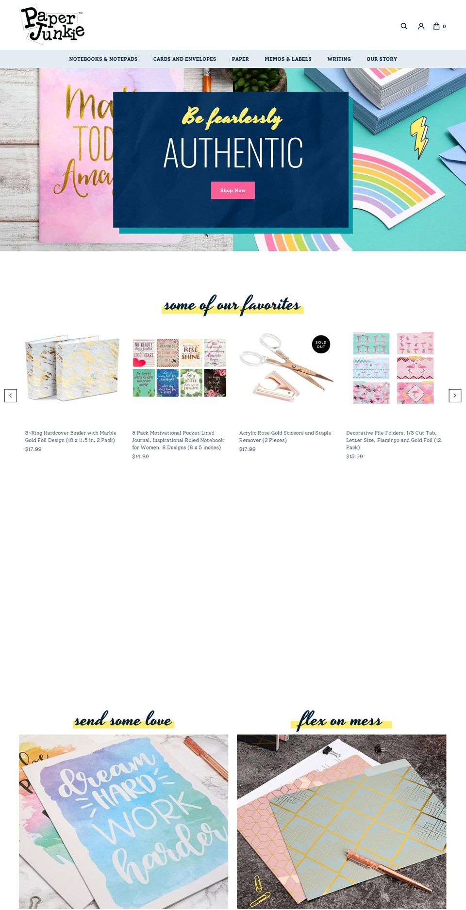 Paper Shopify theme site example paper-junkie.com