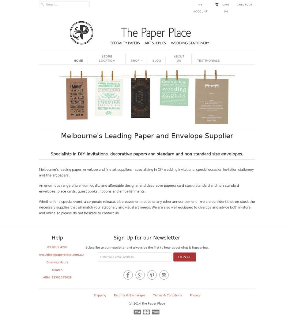 paper-place-australia.myshopify.com shopify website screenshot