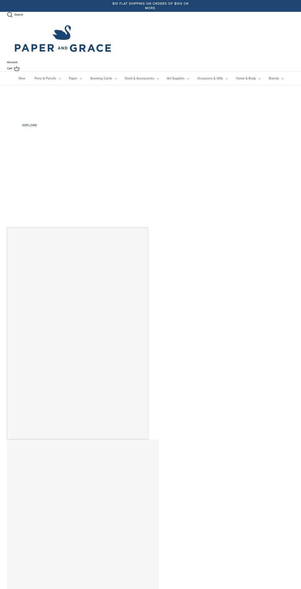 paperandgrace.com shopify website screenshot