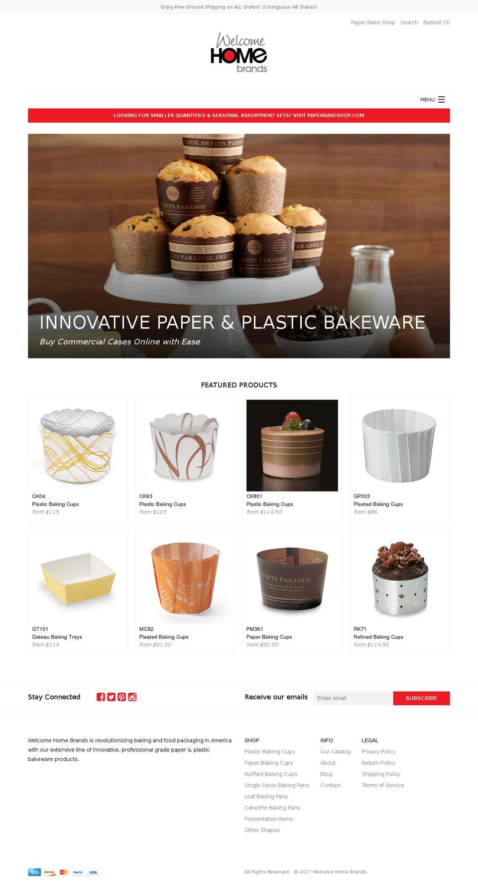 paperbaking.net shopify website screenshot