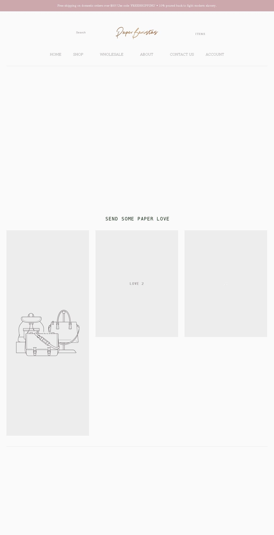 paperbaristas.com shopify website screenshot