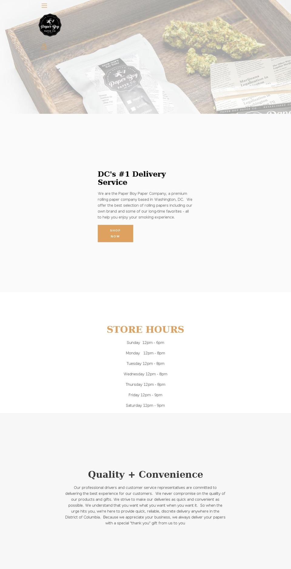 paperboypapers.com shopify website screenshot