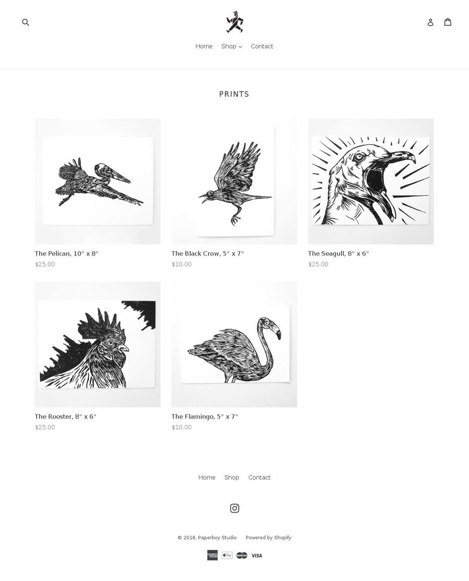 paperboystudio.com shopify website screenshot