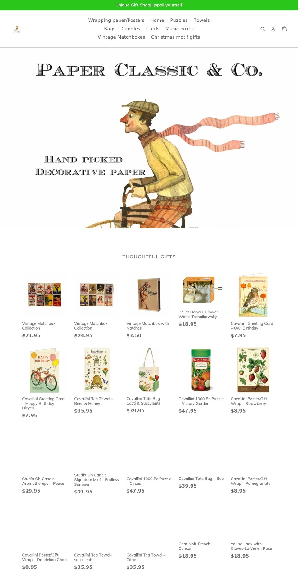 paperclassic.com — Shopify storefront screenshot