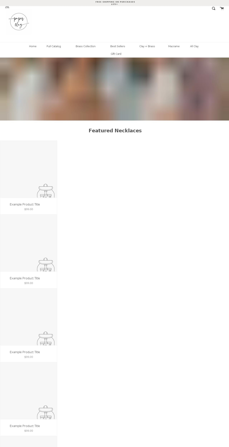 paperclay.co shopify website screenshot