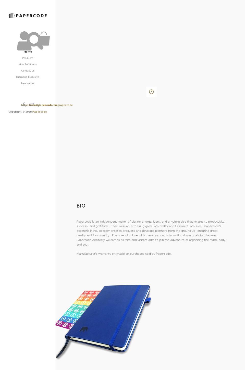 papercode.me shopify website screenshot