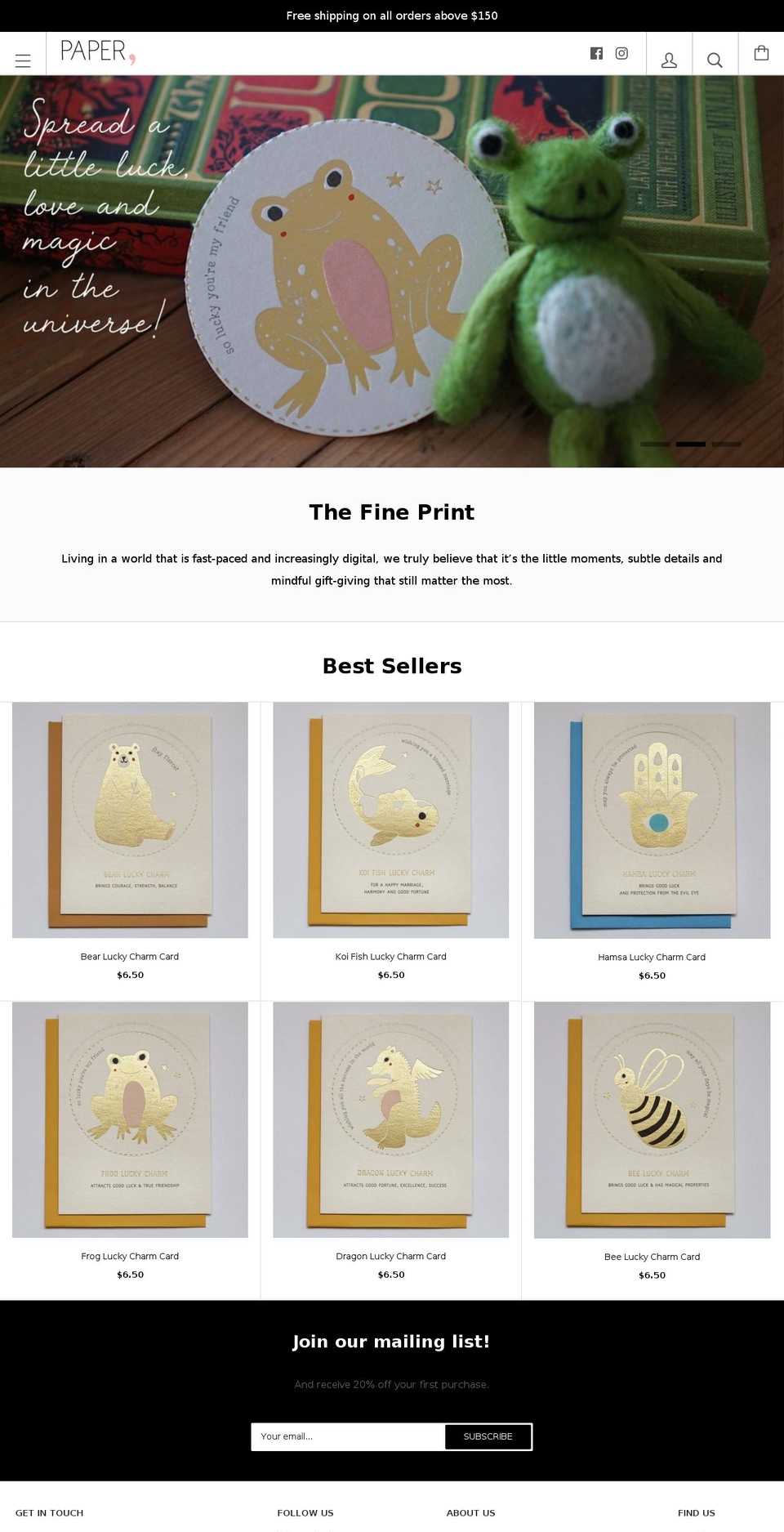 papercomma.com — Shopify storefront screenshot