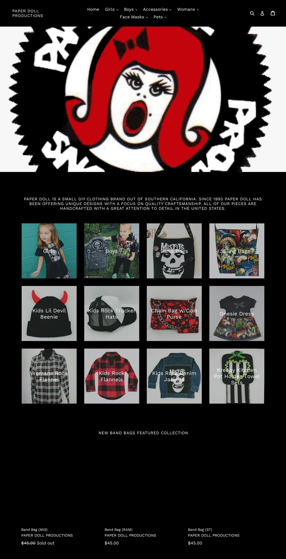 paperdollprod.com shopify website screenshot