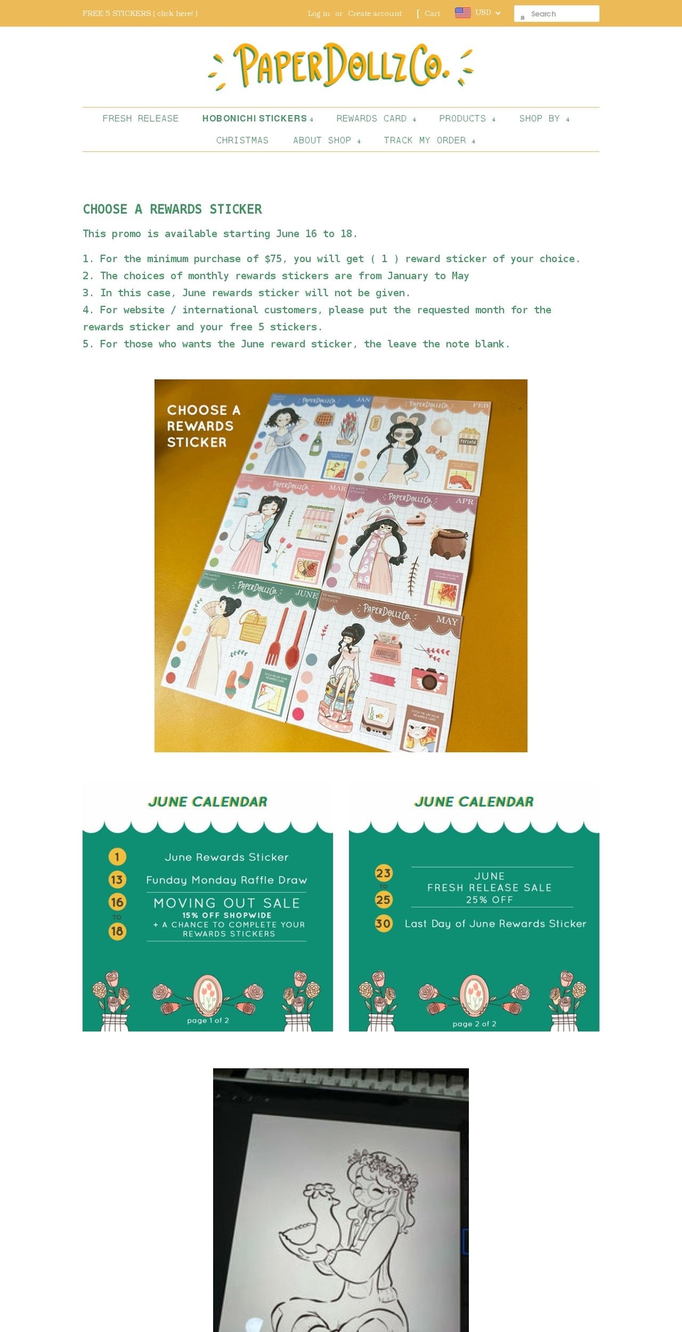 paperdollzco.com shopify website screenshot