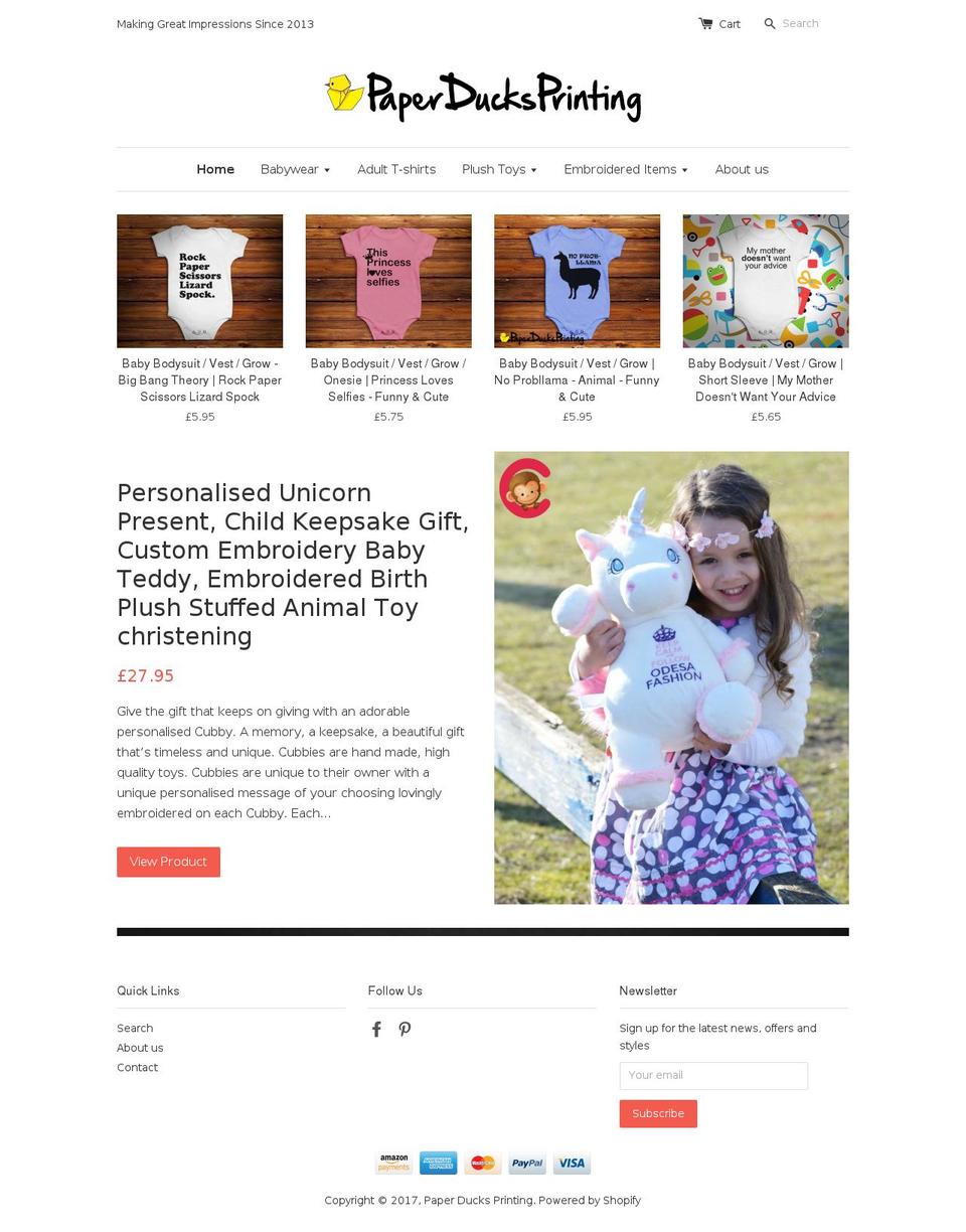 paperducksprinting.com shopify website screenshot