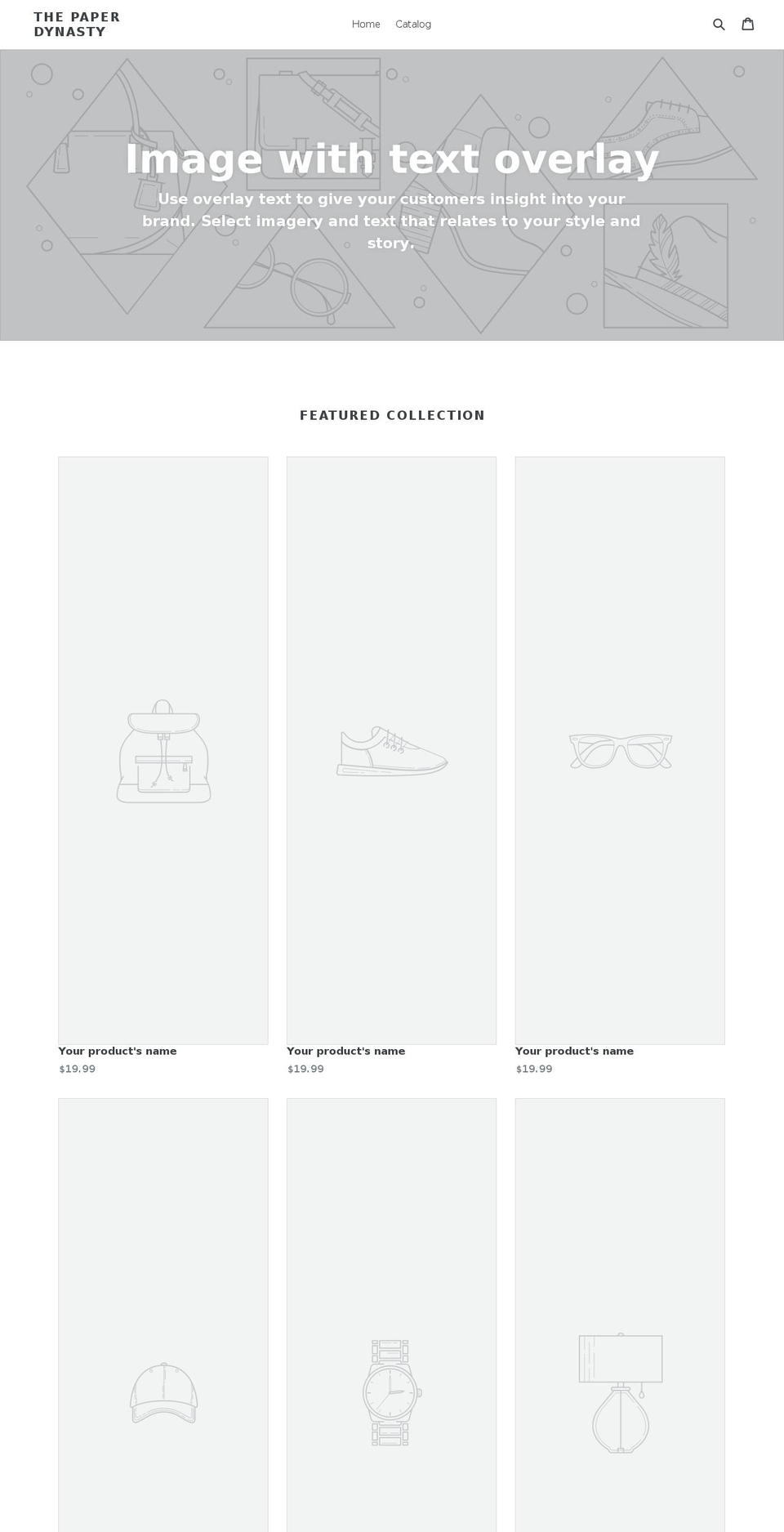 paperdynasty.com — Shopify storefront screenshot