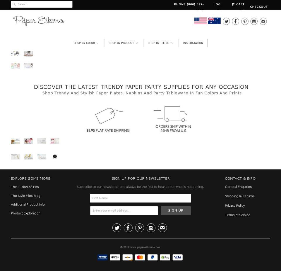 papereskimo.com shopify website screenshot