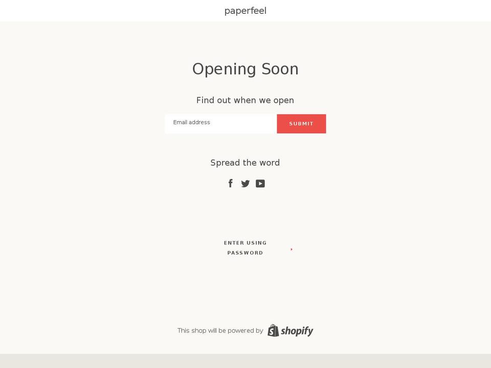 paperfeel.com shopify website screenshot